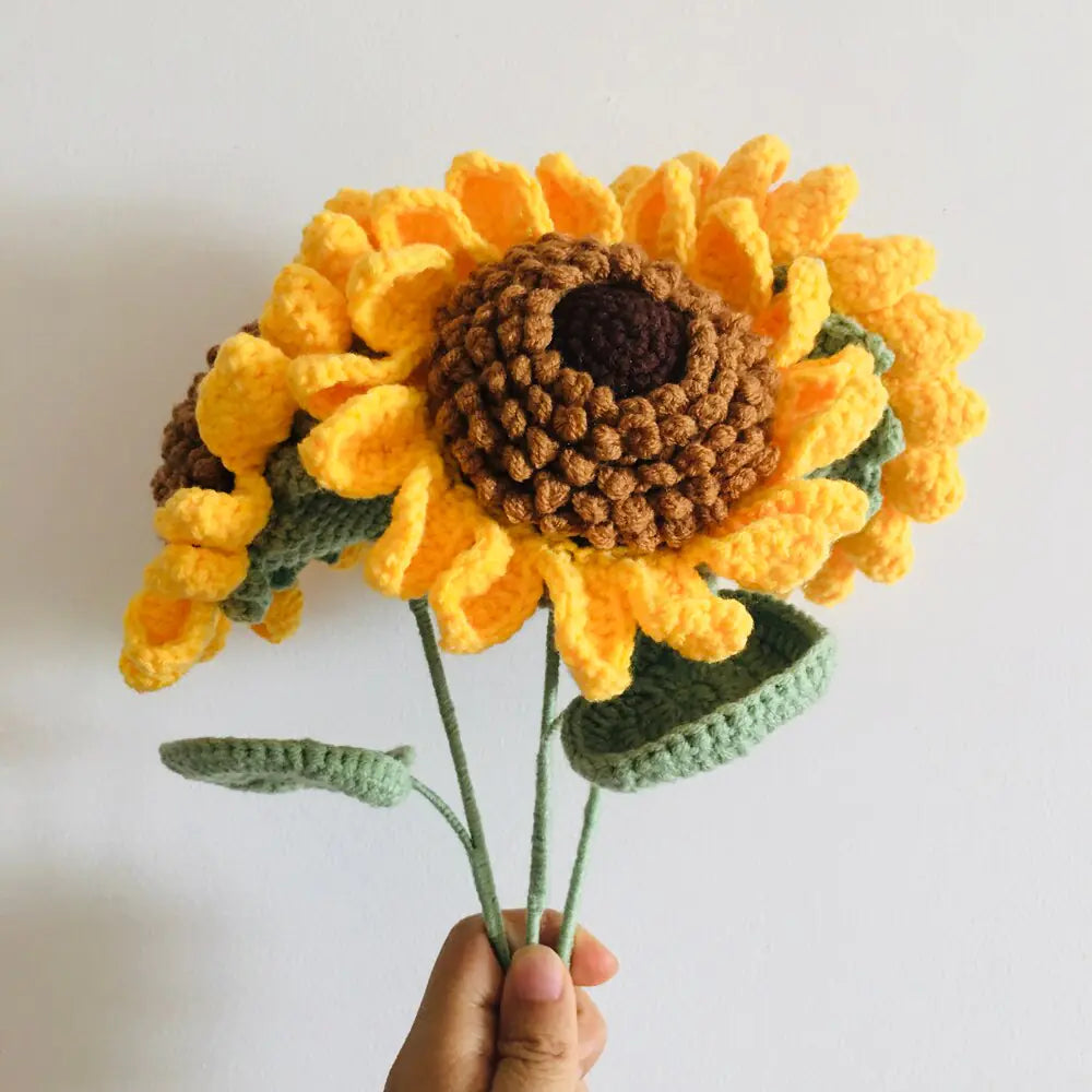 Handmade Crochet Sunflower For Home Decor